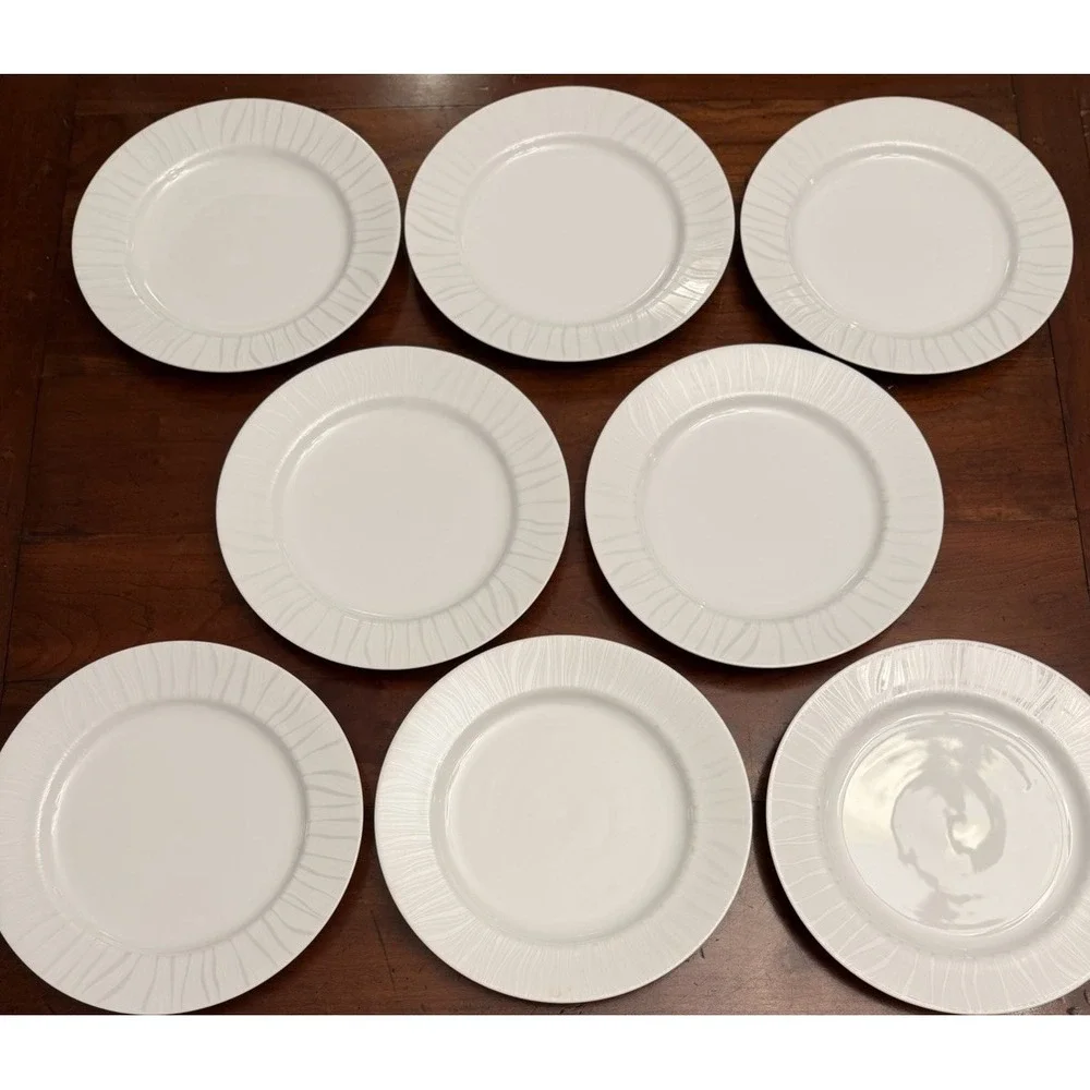 Set of 8 Royal Worcester Mirage White Bread & Butter Plates 6.5